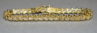 0904-Brillantarmband, Gold mit Expertise von 1998