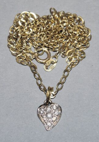 0905-Brillant-Anhänger an Kette, Gold
