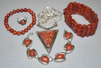 0953-Sammlung Korallen-Schmuck, Silber