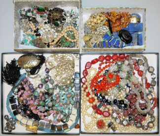 0959-Große Slg. Strass- und Modeschmuck ab spätem 19. Jh.