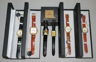 0966-Sechs Schweizer Armbanduhren Windgassen, Automatik und Quarz