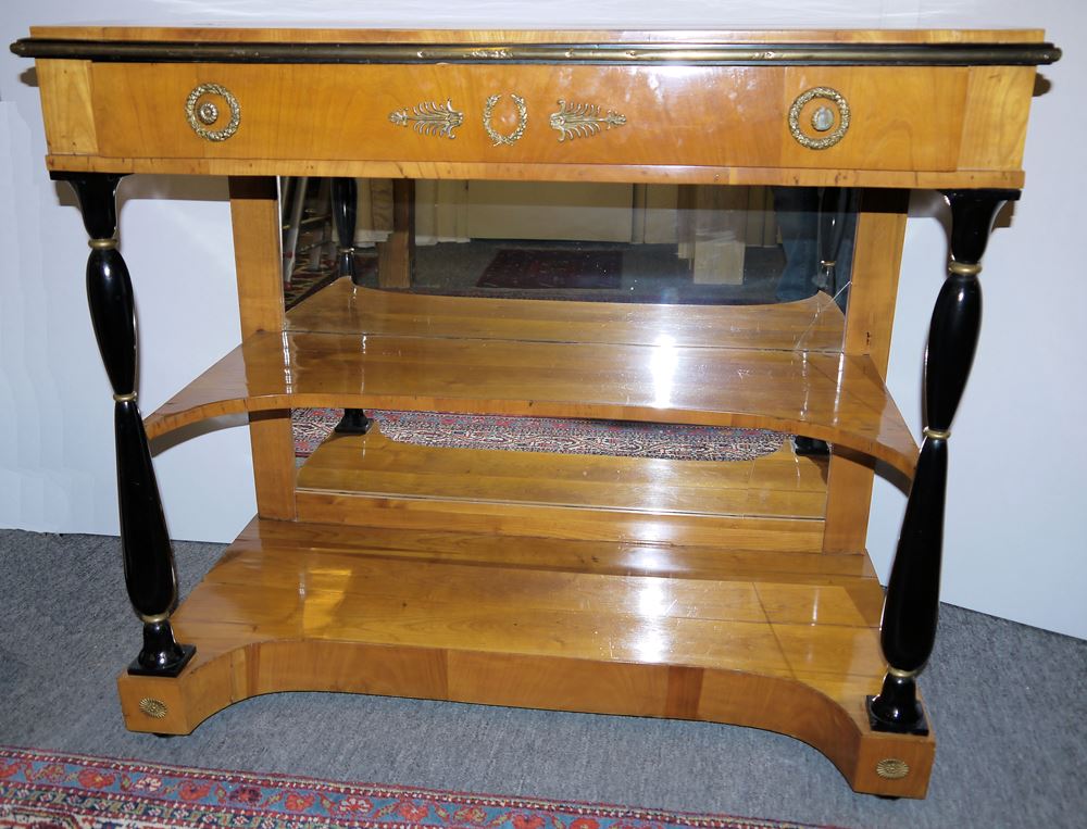 0974-Biedermeier-Konsolentisch aus Kirschbaum, 2. Zeit um 1900 - Image 2