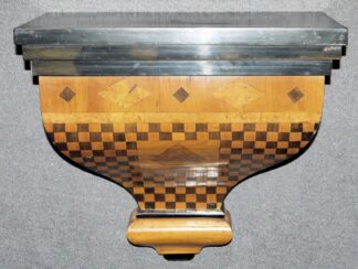 0975-Edle Figuren-/ Uhren Wandkonsole um 1820