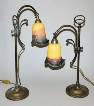0994-Paar nostalgische Tischlampen im Jugendstil
