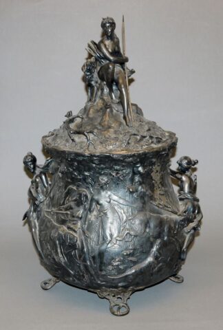 1020-Prunkbowle mit Diana, der Göttin der Jagd, WMF Geislingen um 1900