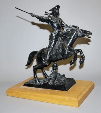 1033-Vorpreschender Tatar, russischer Eisenkunstguss, 20.Jh.
