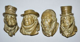 1034-4 "Bossons Chalkware" Charakterköpfe aus Bronze, England