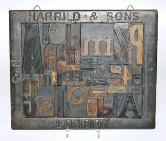 1038-Harrild & Sons/London, Setzkasten- Collage 19. Jh.