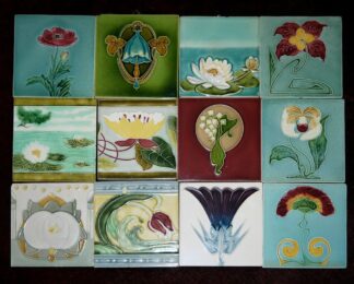 1040-12 Jugendstil-Fliesen um 1900
