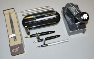 1043-Montblanc: Drei Füllfederhalter und fünf weitere Schreibgeräte
