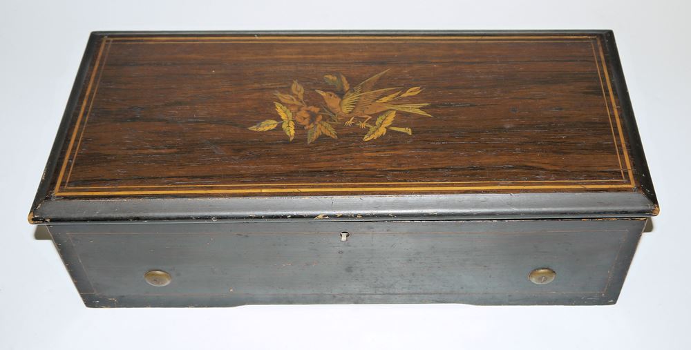 1057-Schweizer Walzenspieldose, vertrieben von Wilhelm Düren, Köln um 1890 – Bild 4