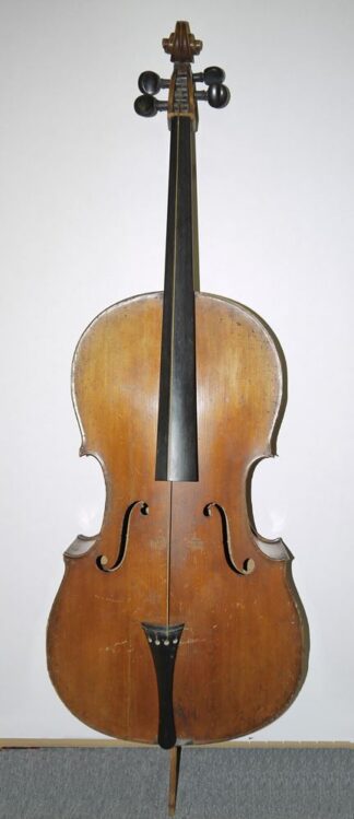 1059-Violoncello von Richard Hunger, Halle a. d. Saale um 1900, restaurierungswürdig