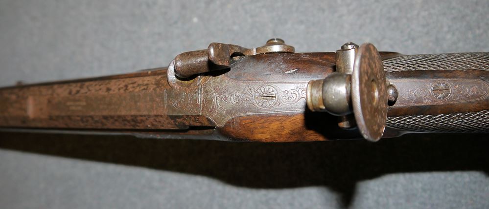 1076-Historische Scheibenbüchse von F. I. Mack, Waldkirch, 19. Jh. – Bild 4